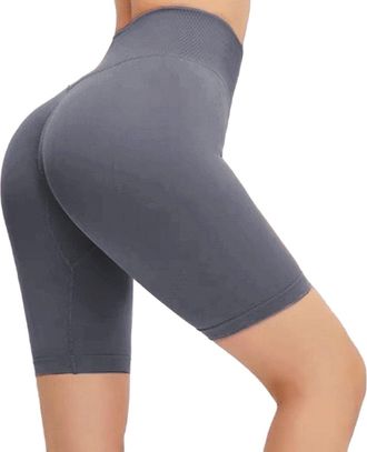 Generic Gym Shorts For Women Seamless Butt Lifting Sport Short High Waist Womens Running Yoga Workout Activewear Shorts Soft Smooth Scrunch Bums Ruched Booty 
