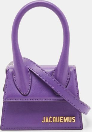 Jacquemus Le Chiquito Mini Purple Leather Top Handle Bag