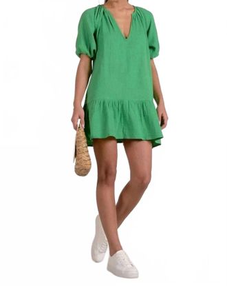 Elan Gina Mini Dress In Kelly Green