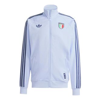 adidas Italy Originals Track Top - Heren - Sportshirts - Blauw - L - Katoen - Fitness