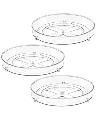 Sorbus Set of 3 Clear Lazy Susan Organizers