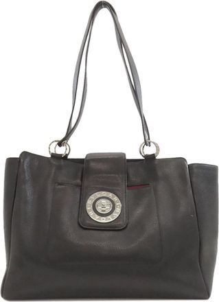 Bulgari Black Leather Tote Bag (Pre-Owned)