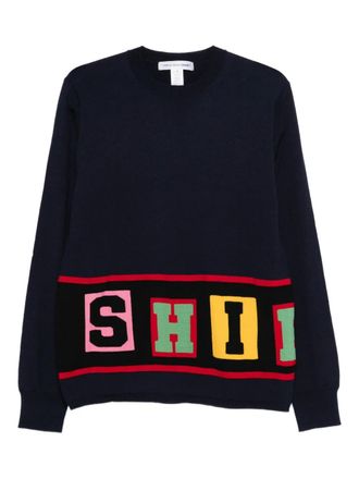 Comme Des Gar&ccedil;ons crew-neck sweater - Blu