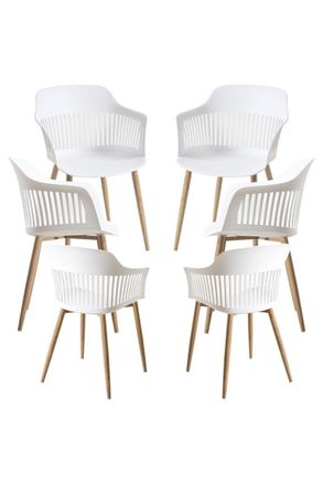 Regalos Miguel Regalos Miguel - Packs Sillas Comedor - Pack 6 Sillas Lisy - Blanco