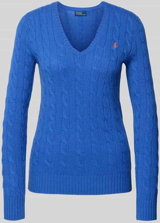 Polo Ralph Lauren Strickpullover mit Kaschmir-Anteil Modell KIMBERLY in Royal, Gr&ouml;&szlig;e XXL