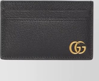 Gucci gg marmont leather cardholder textured finish
