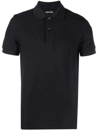 Tom Ford short-sleeve polo shirt - men - Cotton - 48 - Blue