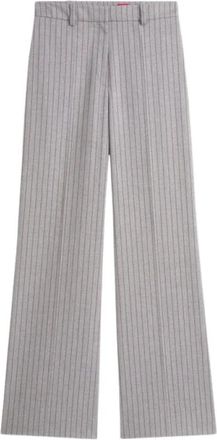 HUGO BOSS Broek > Wijde Broek - Dames - Wijde Broeken - Grijs - M - Broeken