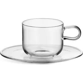 Kosta Boda Viva Cup & Saucer Set in Clear at Nordstrom