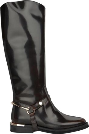 Alma En Pena Platte laars met metalen details - Dames - Hoge Laarzen - Bruin - 36 EU - Schoenen