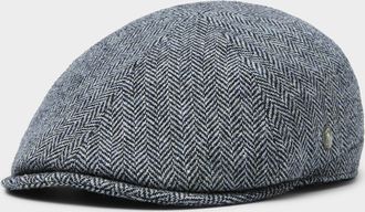 Le 31 Mens Blue herringbone driver cap
