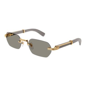 Cartier Sunglasses, male, Yellow, Size: 54 MM Rectangle Sunglasses