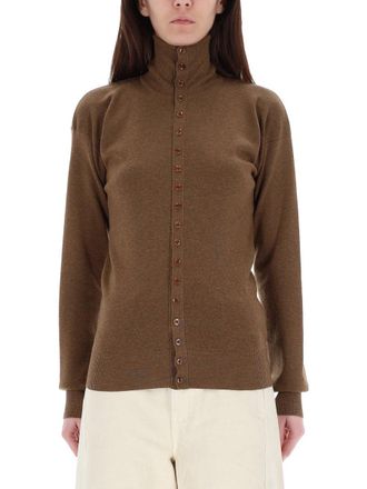 Christophe Lemaire Wool High Collar Cardigan