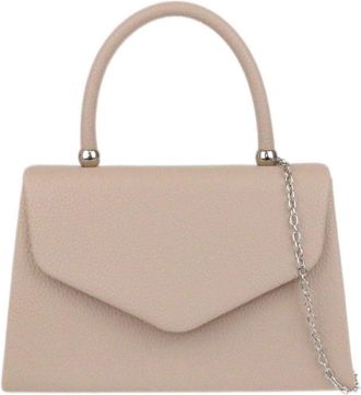 Girly HandBags Womens Plain Handle Clutch Bag - Nude