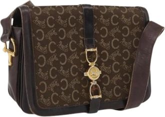 Celine Pre-owned Cross Body Bags, female, Brown, Size: ONE SIZE Pre-owned Canvas Crossbody Bag