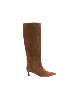 Free People Womens Kiki Kitten Heel Boot In Tan Suede