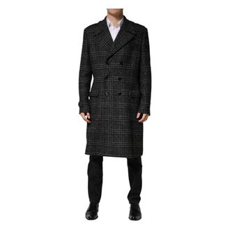 Dolce & Gabbana Coats - Heren - Mantel - Grijs - XL - Jassen