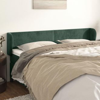 vidaXL Cabecero De Terciopelo Verde Oscuro 183x23x78/88 Cm Vidaxl