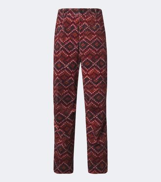 Dries Van Noten Printed cotton corduroy straight pants