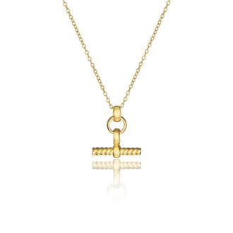 Lily & Roo Gold Mini Twisted T-Bar Necklace