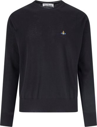 Vivienne Westwood Black Alex Crew Neck Cotton Sweater
