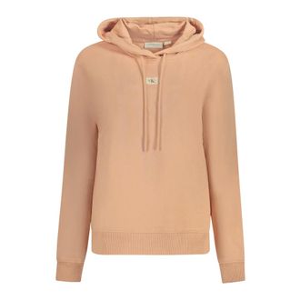 Calvin Klein Hoodies & sweatvesten, Dames, Roze, XS, Katoen, Roze hoodie met logo-applicatie