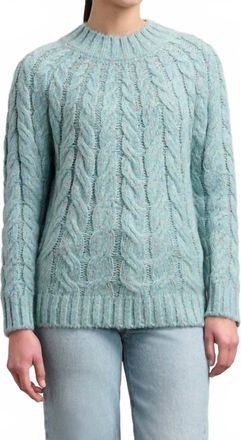 Hatley Dylan Cable Knit Sweater In Light Turquoise