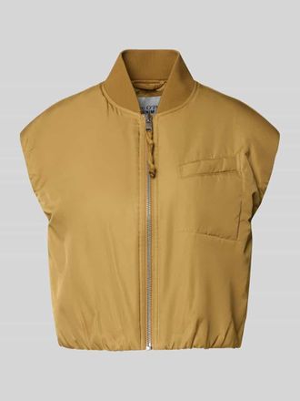 Marc O'Polo Denim Marc OPolo Denim Regular Fit Weste mit College-Kragen in Senf, Gr&ouml;&szlig;e XL