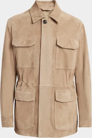 Brioni Men & apos;s Suede Field Jacket