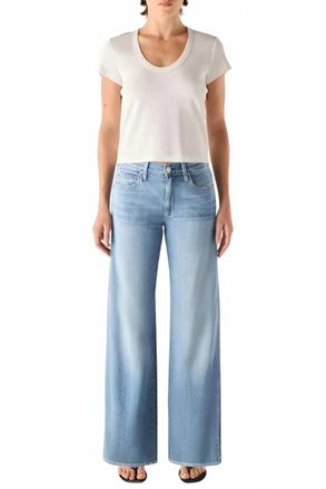 Amo Regina Mid Rise Wide Leg Jeans In Loom