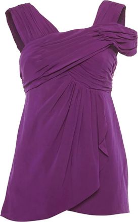 Nicole Miller Top con ruches - Viola