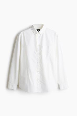 H&M Regular Fit Oxford Shirt in White at Nordstrom, Size Xx-Large
