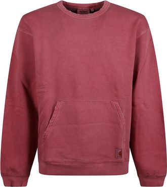 Carhartt Work in Progress Red Crewneck Logo Sweatshirt