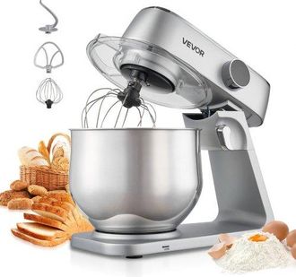 OEM Batidora De Pie, 1800 W, Bol De Acero Inoxidable, 7,4 L, Gancho Para Amasar, Batidor Y Varillas, 10 Velocidades, Inclinaci&oacute;n Ajustable, 411 X 253 X 34