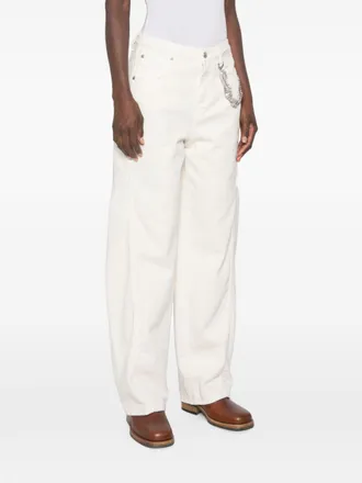 Ermanno Scervino Crystal-Embellished Trousers - white