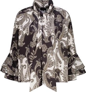 Monari Paisley Blouse - Dames - Blouses - Veelkleurig - L - Polyester - Overhemden