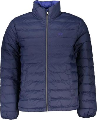 La Martina Elegante blauwe jas met borduurwerk - Heren - Winterjassen - Blauw - XL - Jassen