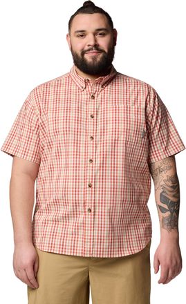 Columbia Mens Rapid Rivers II Short Sleeve Hiking Shirt Opaque, Tuscan Multi Gingham, 3X