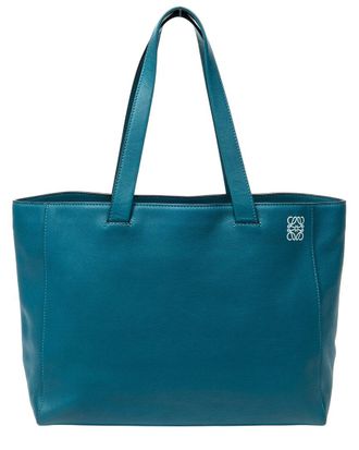 Loewe Blue Smooth Leather Medium Shoulder Tote (Authentic Pre-Loved)