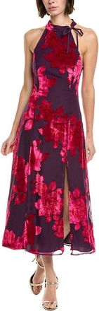 Hutch Mari Velvet Burnout Midi Dress