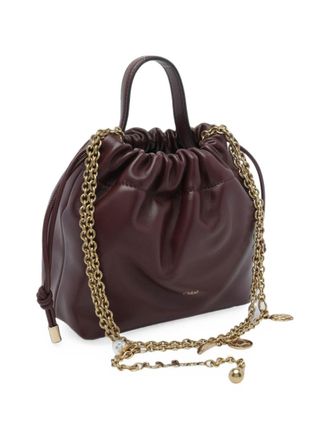 Chlo&eacute; Quilted Leather Bucket Bag - Burgundy