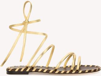 Gianvito Rossi Zaira 05 Sandal in Gold Leather at Nordstrom, Size 35.5