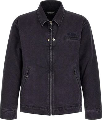 Undercover Katoenen Blouson met Fotoprint - Heren - Jassen - Blauw - Maat: XL Katoen