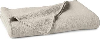 Coyuchi Cascade Organic Cotton Matelass&eacute; Blanket in Stone at Nordstrom, Size Full/queen
