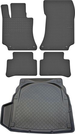 OEM Juego De Alfombrillas De Goma Para Coche Y Maletero Para Mercedes Clase E W212 Sed&aacute;n (marzo De 2009 A Marzo De 2016)
