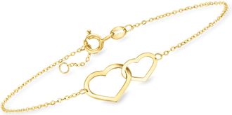 Canaria Canaria Italian 10kt Yellow Gold Infinity Heart Bracelet