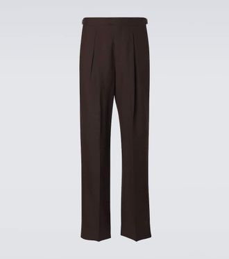 Umit Benan Johnny linen and wool suit pants