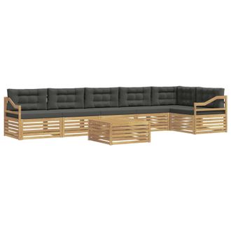 vidaXL Conjunto De Sof&aacute;s De Exterior 7 Pcs Blanco Y Antracita Vidaxl