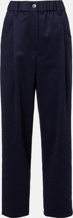 Brunello Cucinelli Monili wool straight pants