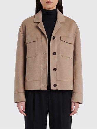 Max Mara S Max Mara Cappotto corto monopetto in pura lana vergine con spalle scese